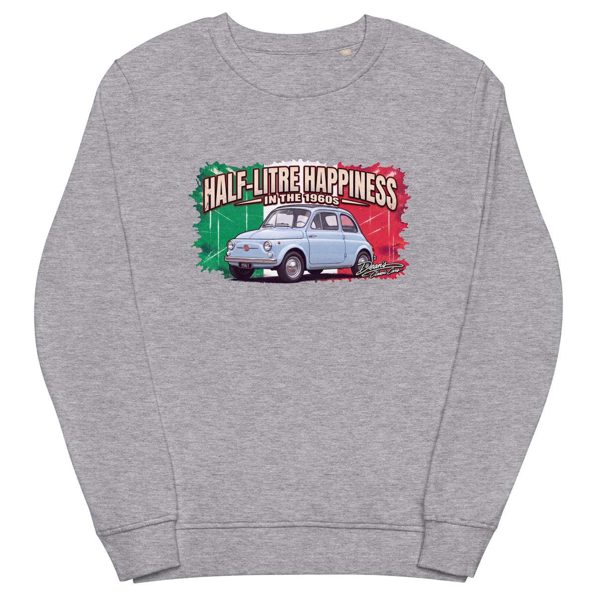 500 D Celestial Blue Mid-Weight Sweatshirt - Dean's Classic Cars