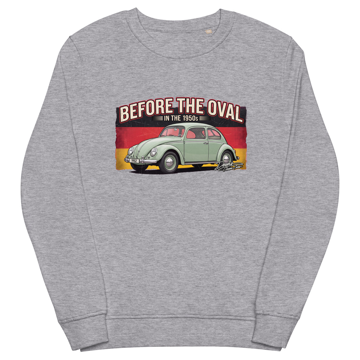 Beetle Split Pastel Green Mid-Weight Sweatshirt - Dean's Classic Cars
