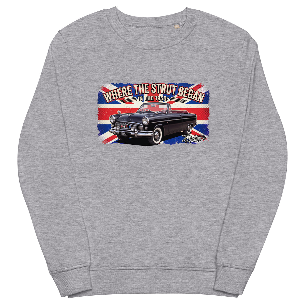 Consul Convertible Strut Pioneer Mid-Weight Sweatshirt - Dean's Classic Cars