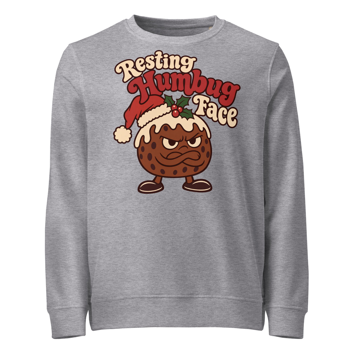 Resting Humbug Face Christmas Mid-Weight Sweatshirt - Ricki Robin