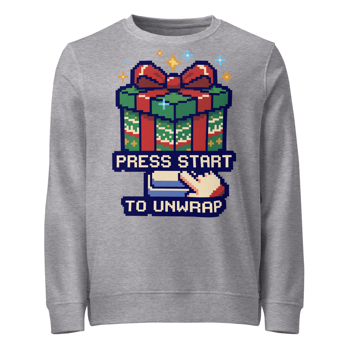 Press Start To Unwrap Christmas Mid-Weight Sweatshirt - Ricki Robin