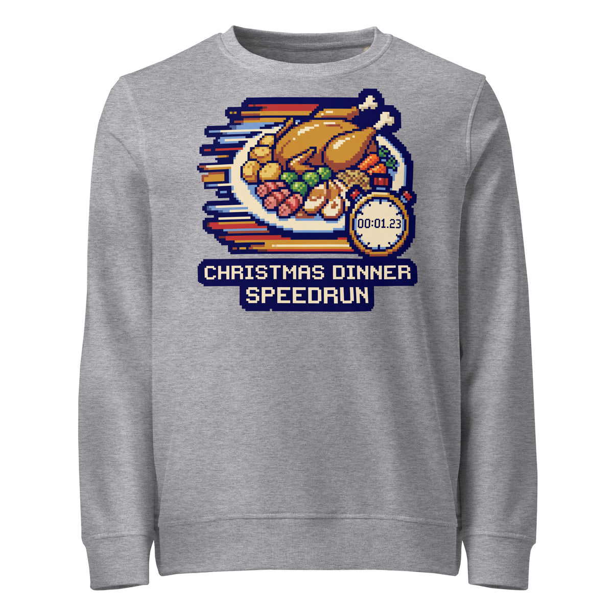Christmas Dinner Speedrun Mid-Weight Sweatshirt - Ricki Robin