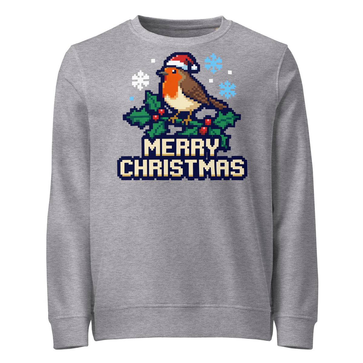 8-Bit Robin Christmas Mid-Weight Sweatshirt - Ricki Robin