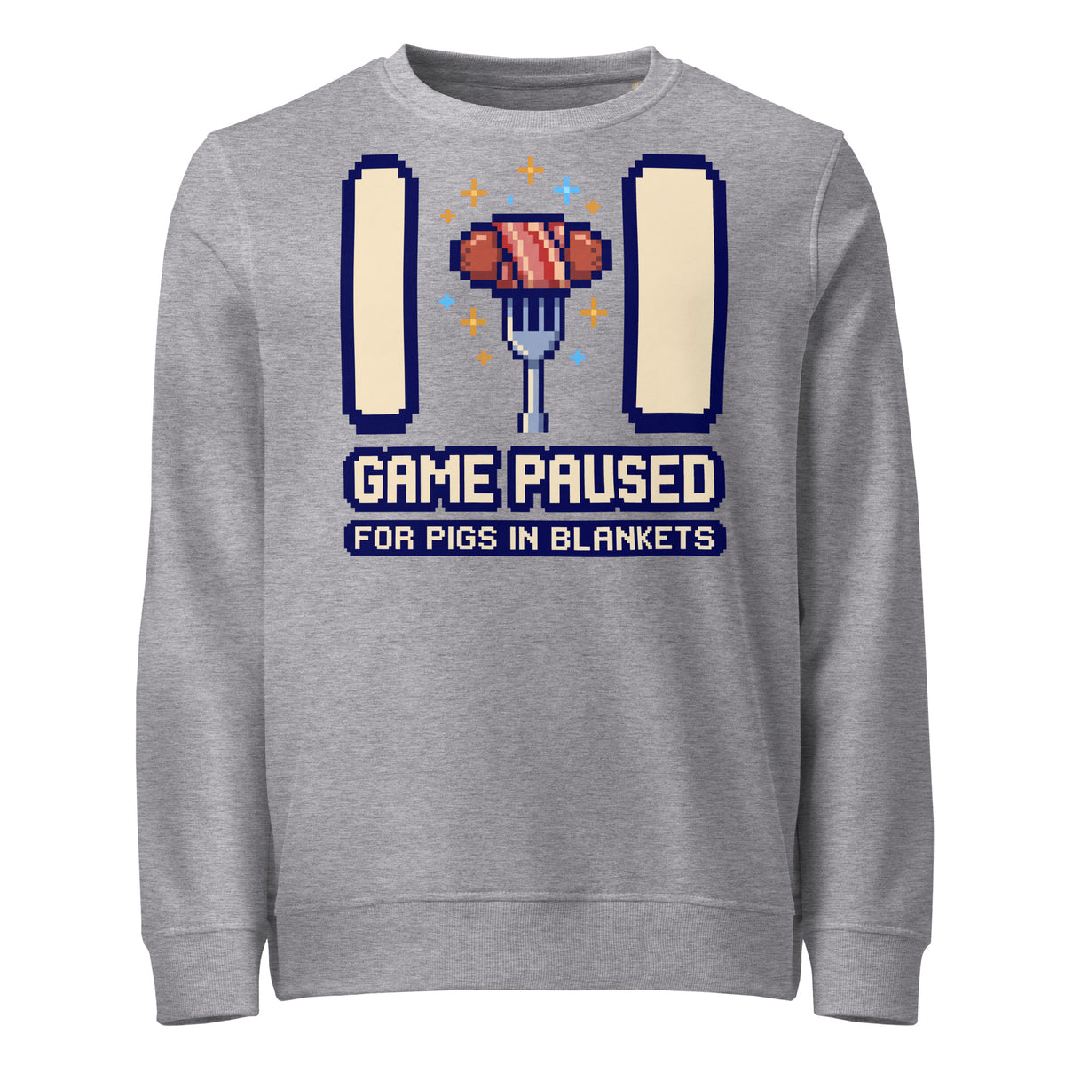 Game Paused For Pigs In Blankets Christmas Mid-Weight Sweatshirt - Ricki Robin