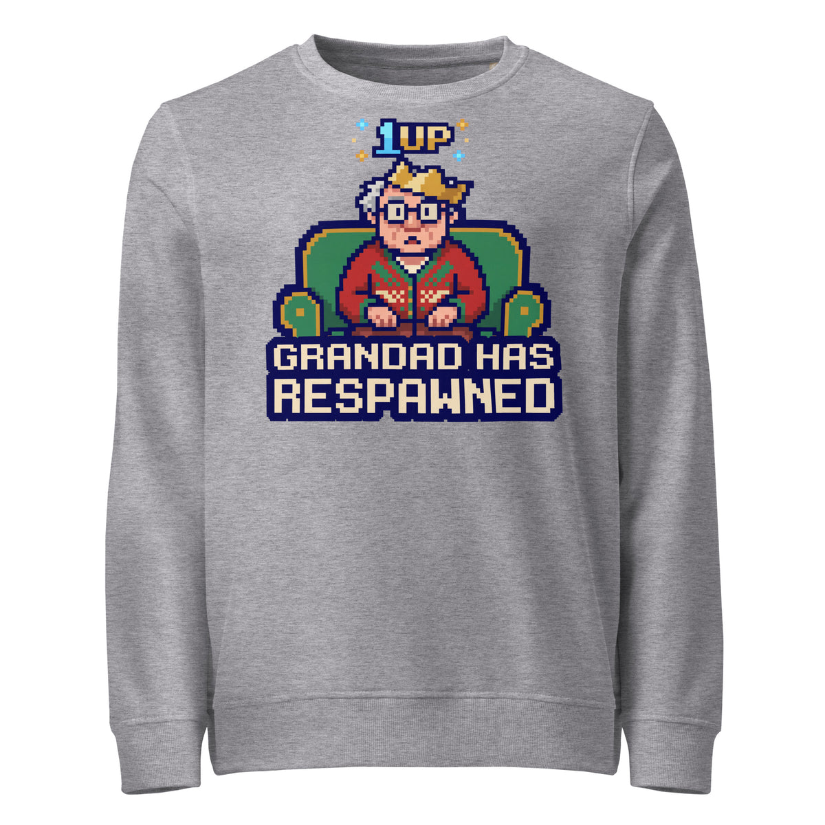 Grandad Has Respawned Christmas Mid-Weight Sweatshirt - Ricki Robin
