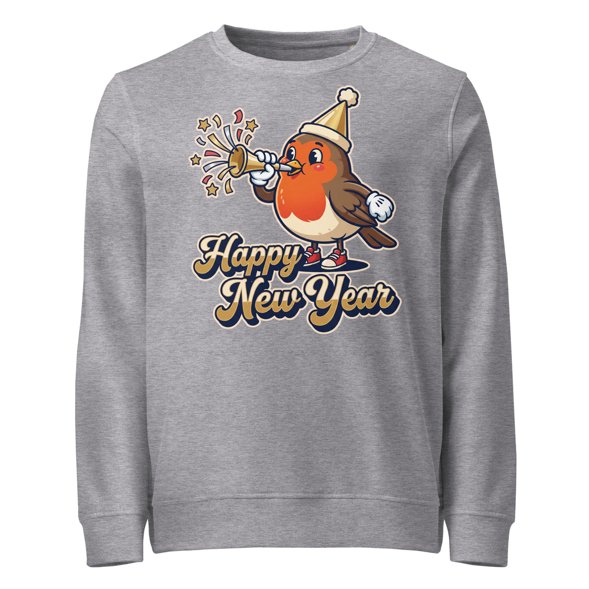 Happy New Year Robin Mid-Weight Sweatshirt - Ricki Robin