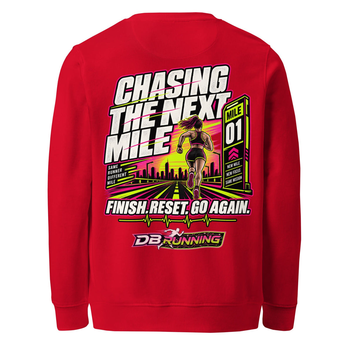 Chasing the Next Mile Female - Mid-Weight Sweatshirt - DB Running