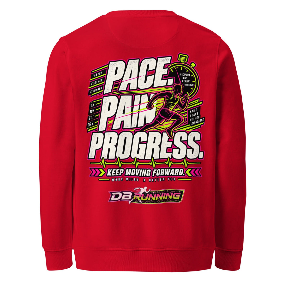 Pace. Pain. Progress Male - Mid-Weight Sweatshirt - DB Running