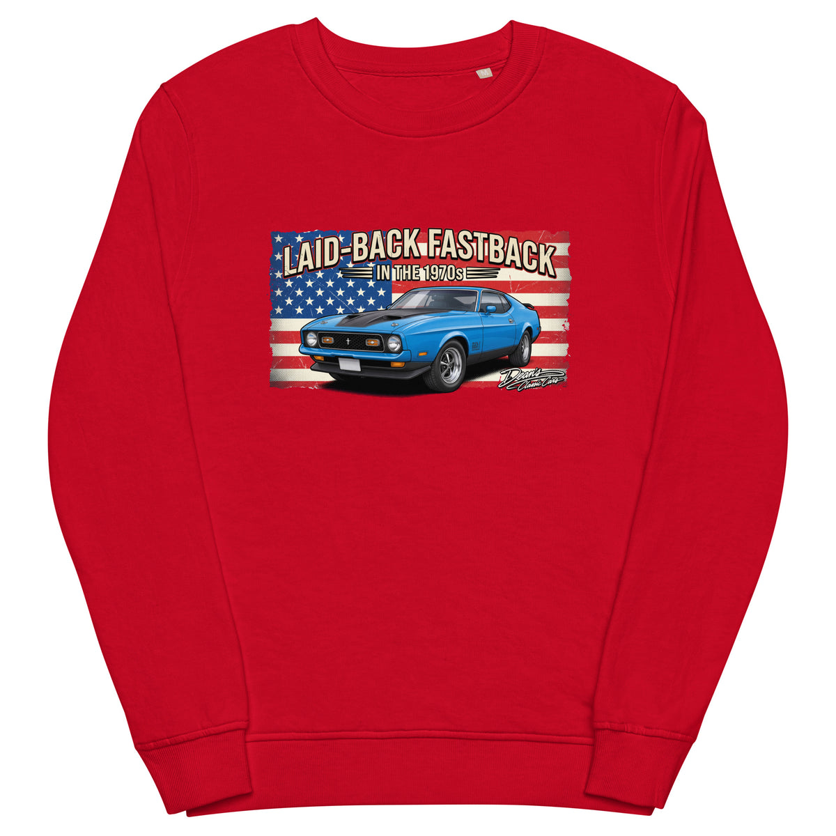 Mach 1 Grabber Blue Mid-Weight Sweatshirt - Dean's Classic Cars