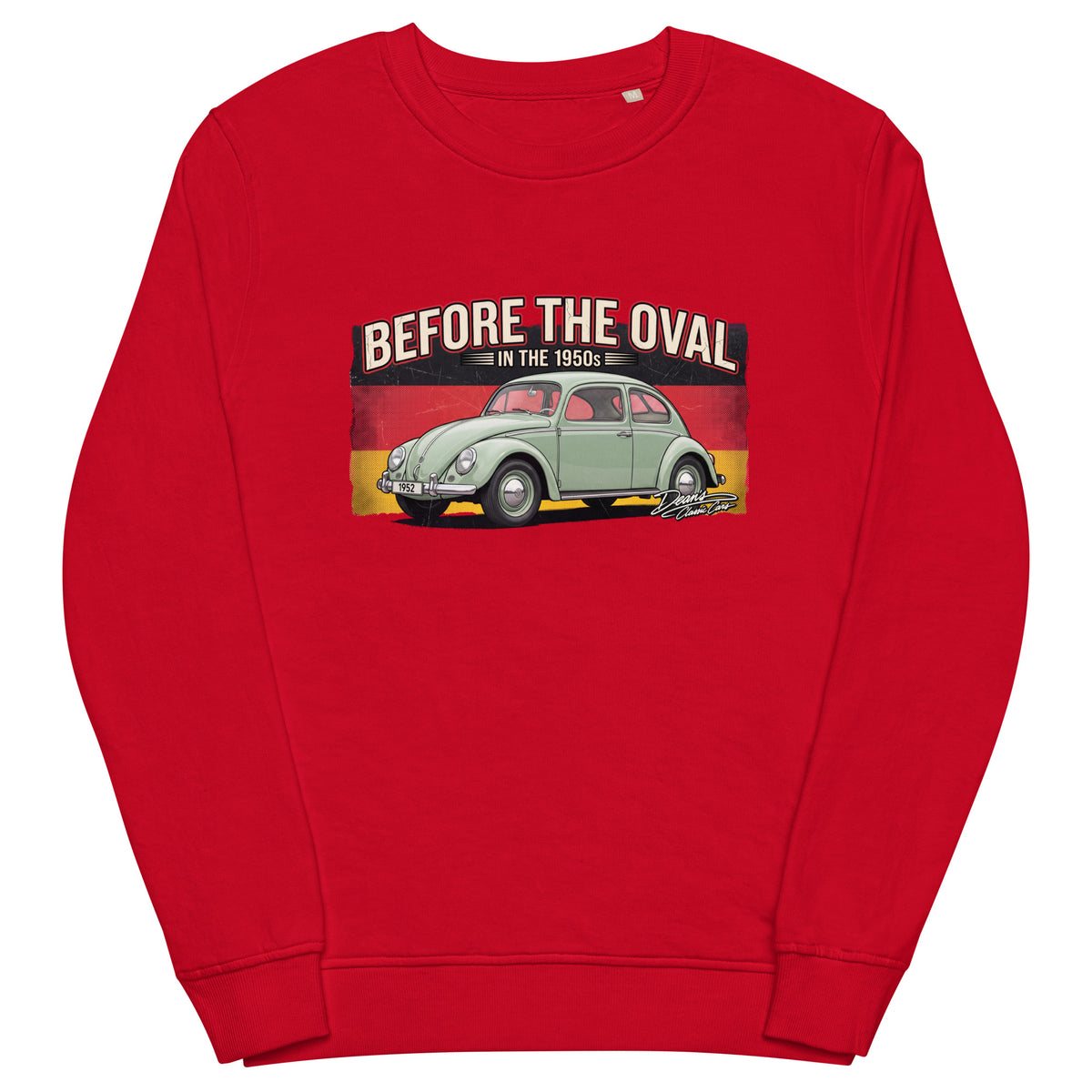 Beetle Split Pastel Green Mid-Weight Sweatshirt - Dean's Classic Cars