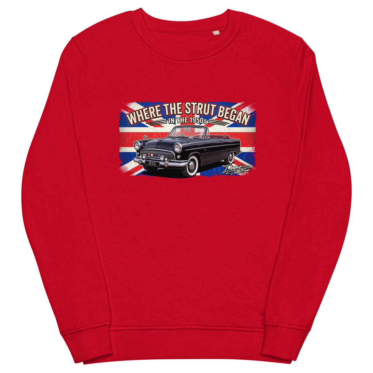 Consul Convertible Strut Pioneer Mid-Weight Sweatshirt - Dean's Classic Cars