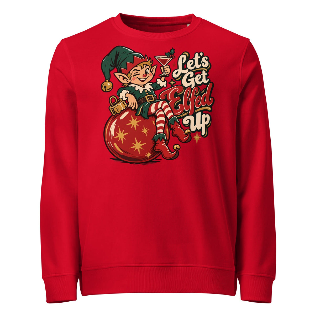 Let's Get Elfed Up Christmas Mid-Weight Sweatshirt - Ricki Robin
