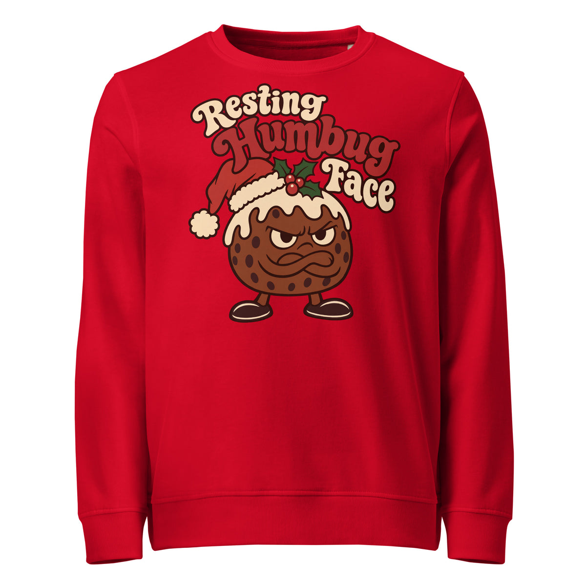 Resting Humbug Face Christmas Mid-Weight Sweatshirt - Ricki Robin