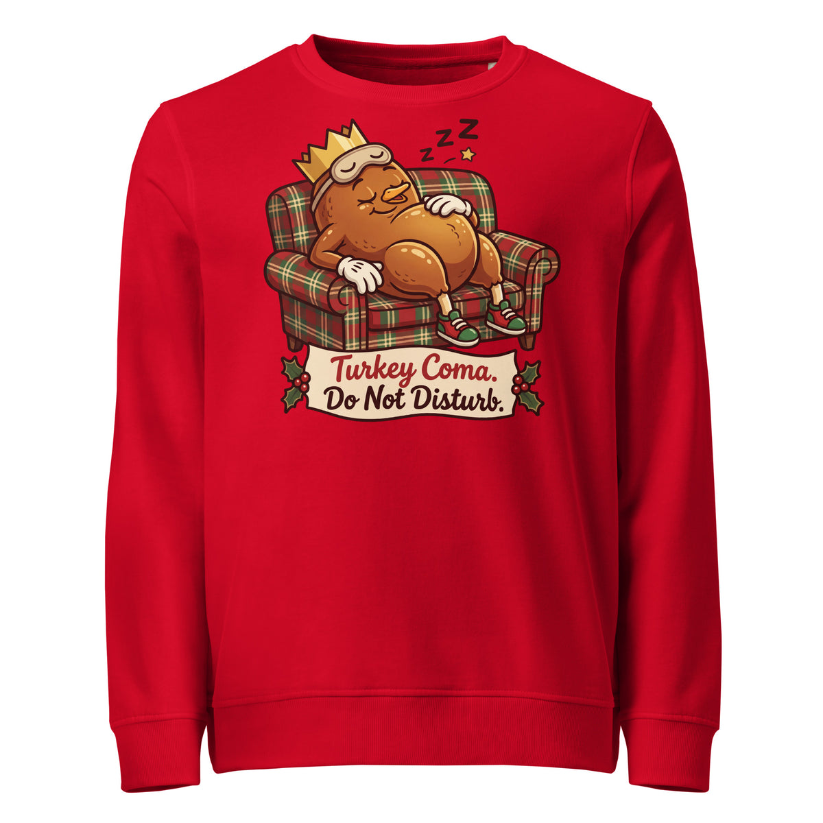 Turkey Coma. Do Not Disturb. Christmas Mid-Weight Sweatshirt - Ricki Robin