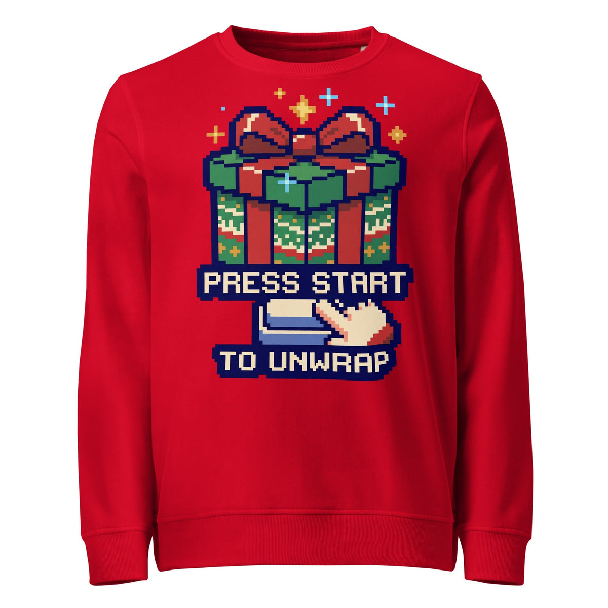 Press Start To Unwrap Christmas Mid-Weight Sweatshirt - Ricki Robin