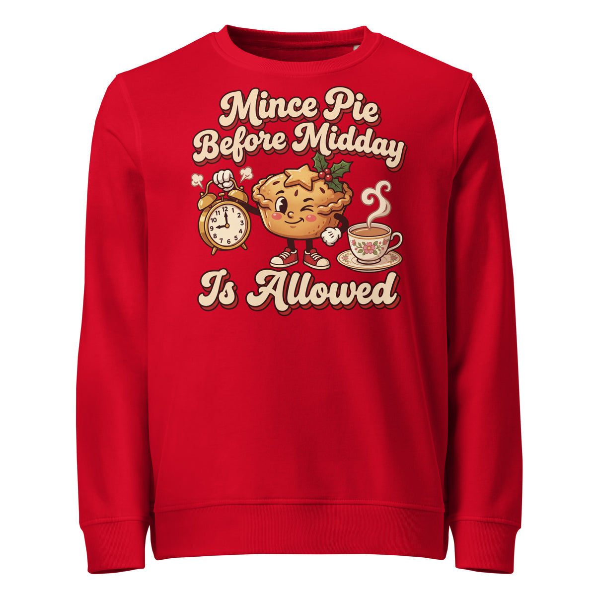 Mince Pie Before Midday Is Allowed Christmas Mid-Weight Sweatshirt - Ricki Robin