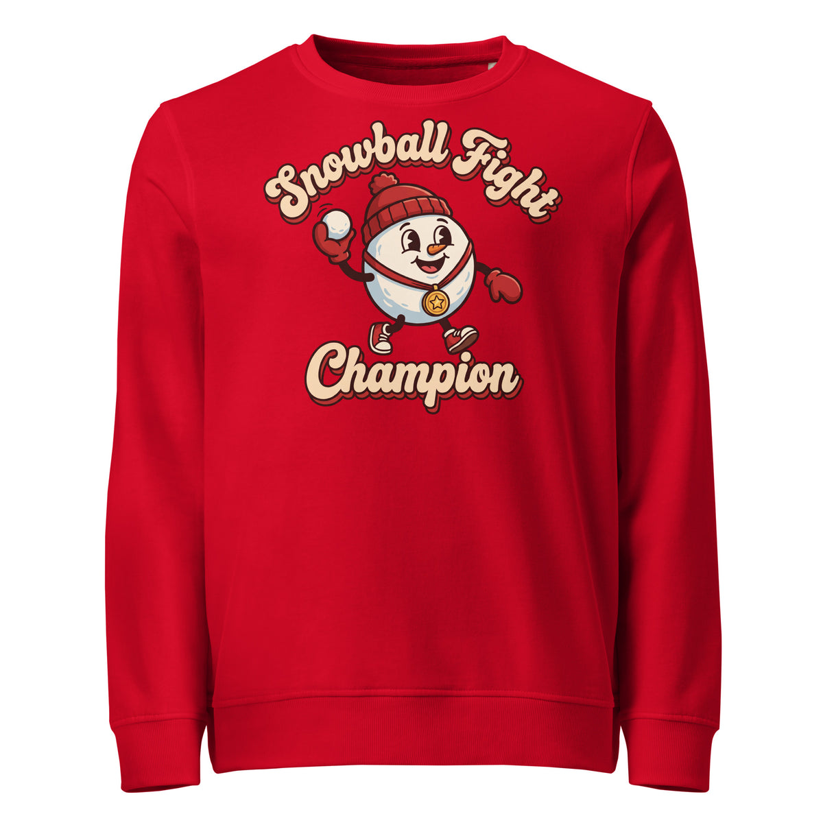 Snowball Fight Champion Christmas Mid-Weight Sweatshirt - Ricki Robin