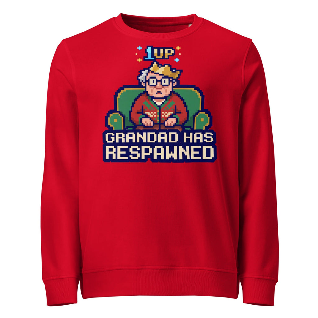 Grandad Has Respawned Christmas Mid-Weight Sweatshirt - Ricki Robin