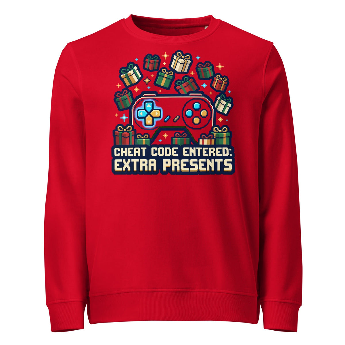 Cheat Code: Extra Presents Christmas Mid-Weight Sweatshirt - Ricki Robin