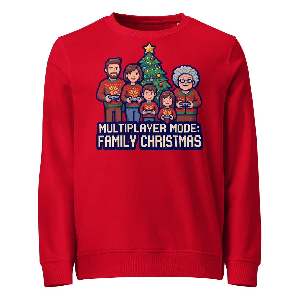 Multiplayer Mode: Family Christmas Mid-Weight Sweatshirt - Ricki Robin