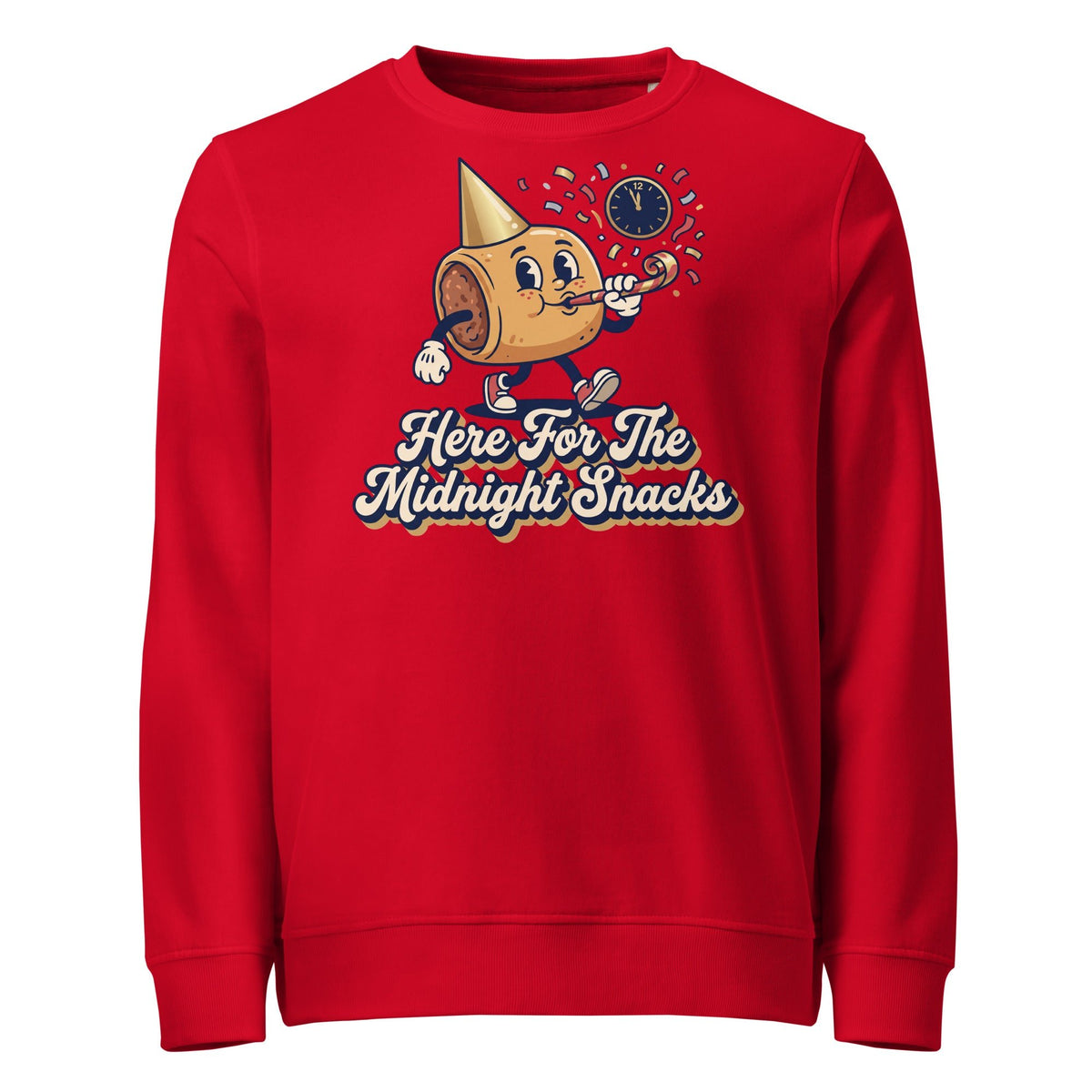 Here For The Midnight Snacks New Year Mid-Weight Sweatshirt - Ricki Robin