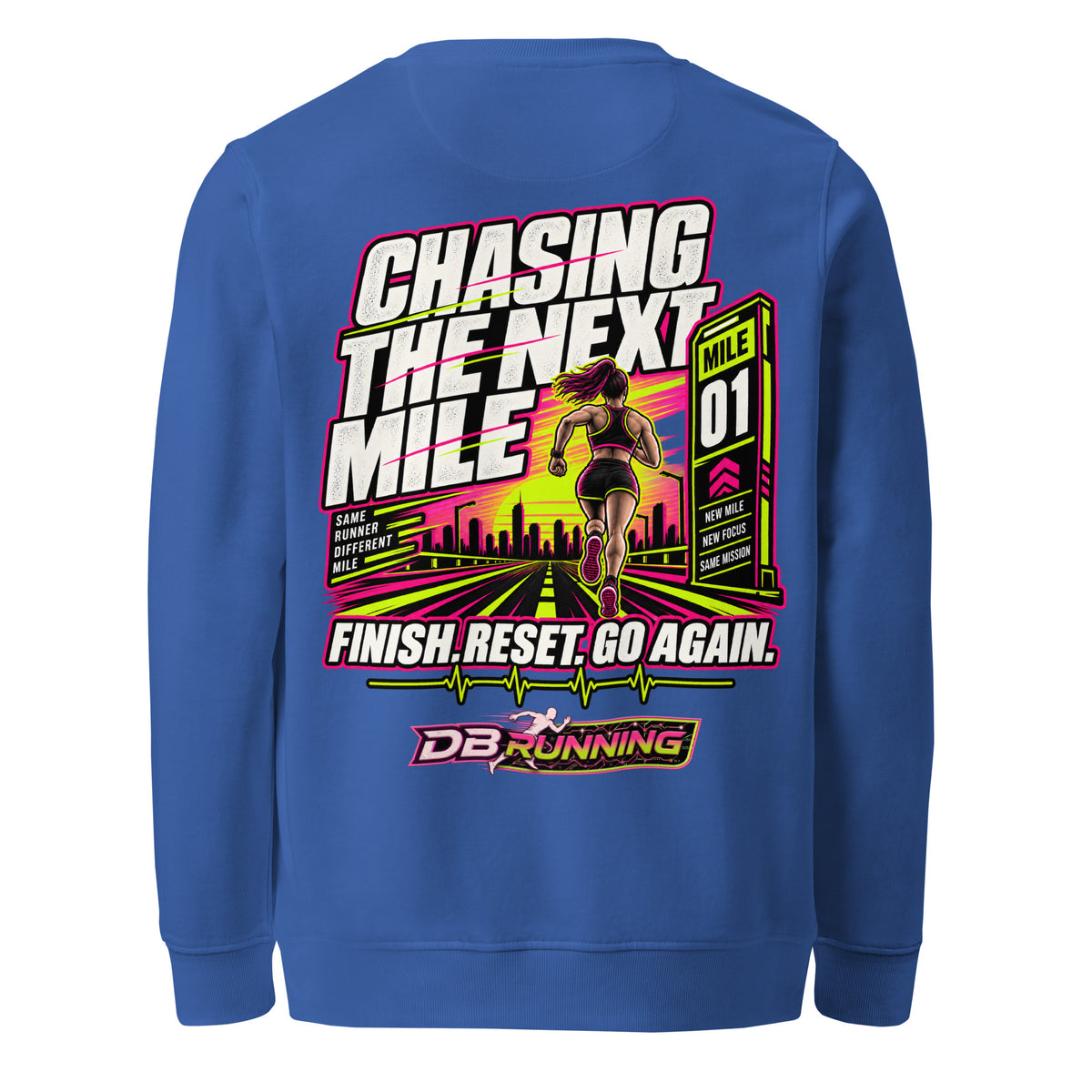 Chasing the Next Mile Female - Mid-Weight Sweatshirt - DB Running