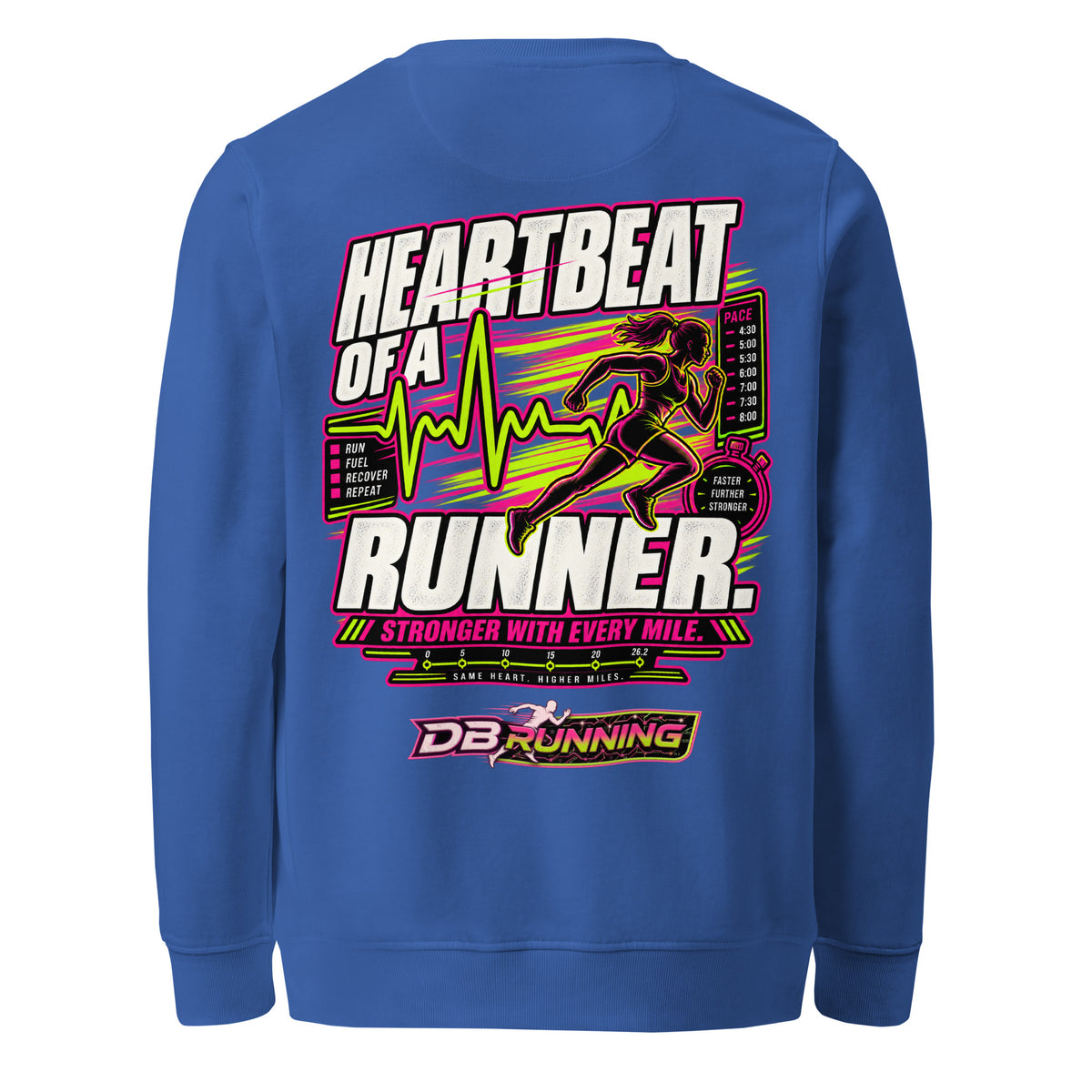 Heartbeat of a Runner Female - Mid-Weight Sweatshirt - DB Running