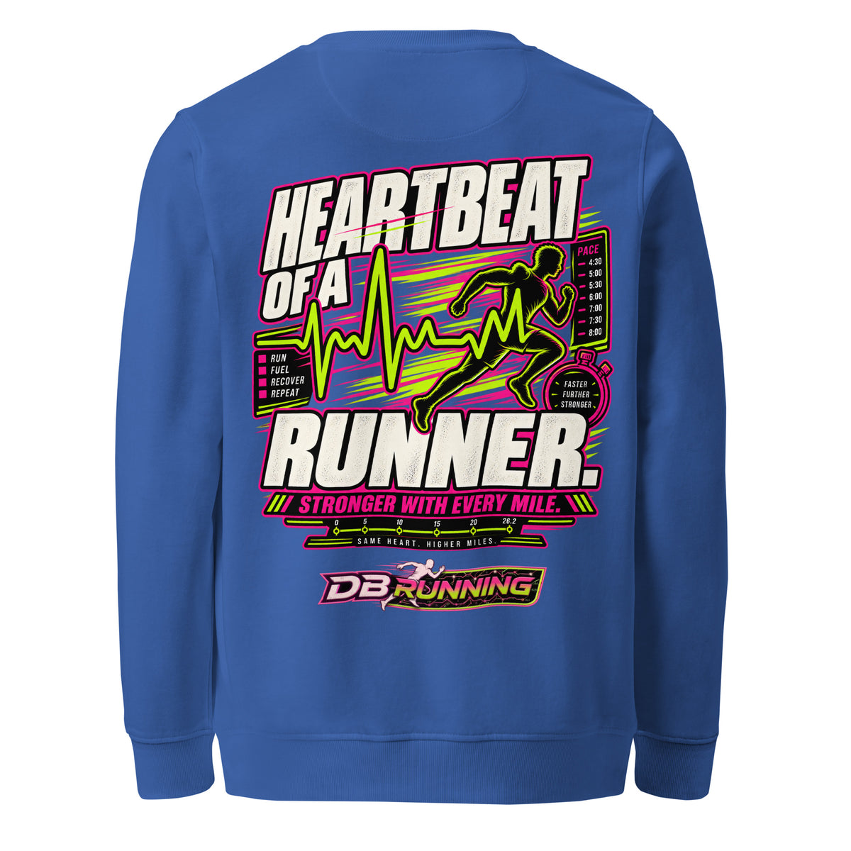 Heartbeat of a Runner Male - Mid-Weight Sweatshirt - DB Running