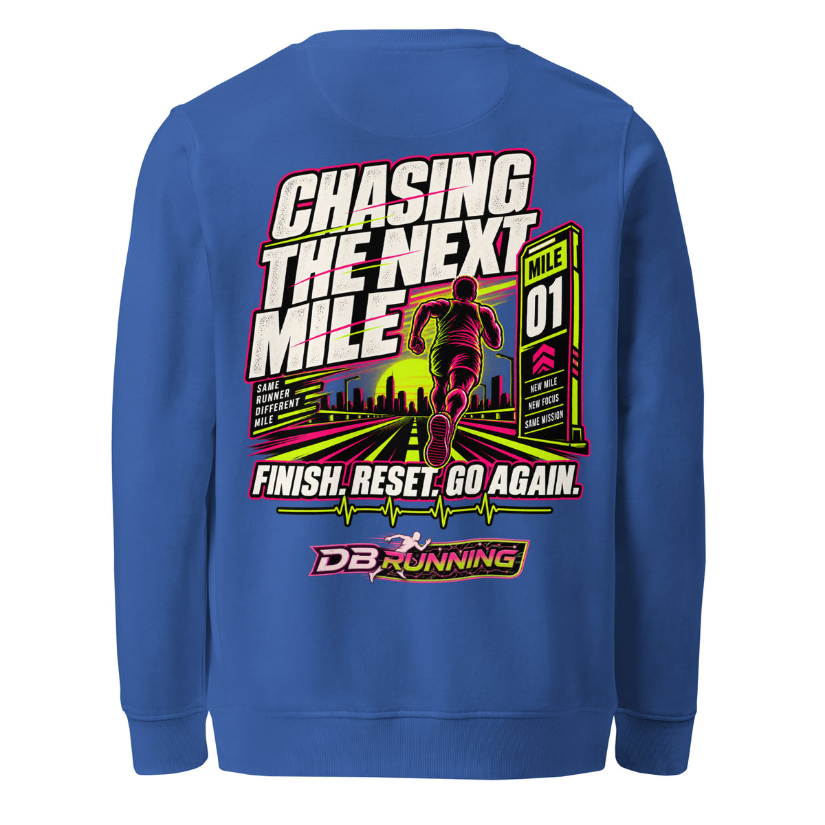 Chasing the Next Mile Male - Mid-Weight Sweatshirt - DB Running