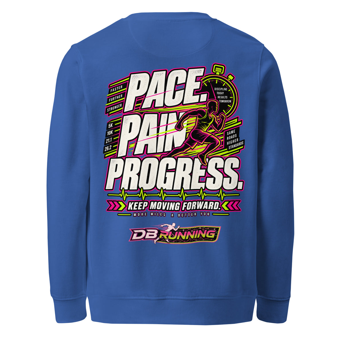 Pace. Pain. Progress Male - Mid-Weight Sweatshirt - DB Running