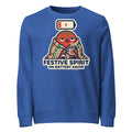 Festive Spirit On Battery Saver Christmas Mid-Weight Sweatshirt - Ricki Robin