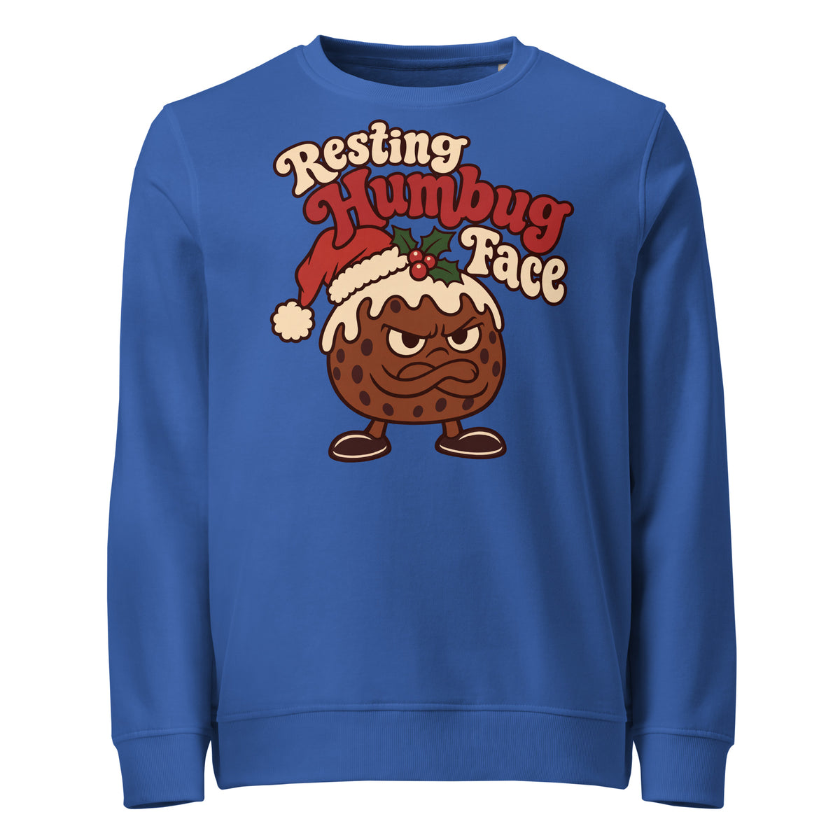 Resting Humbug Face Christmas Mid-Weight Sweatshirt - Ricki Robin