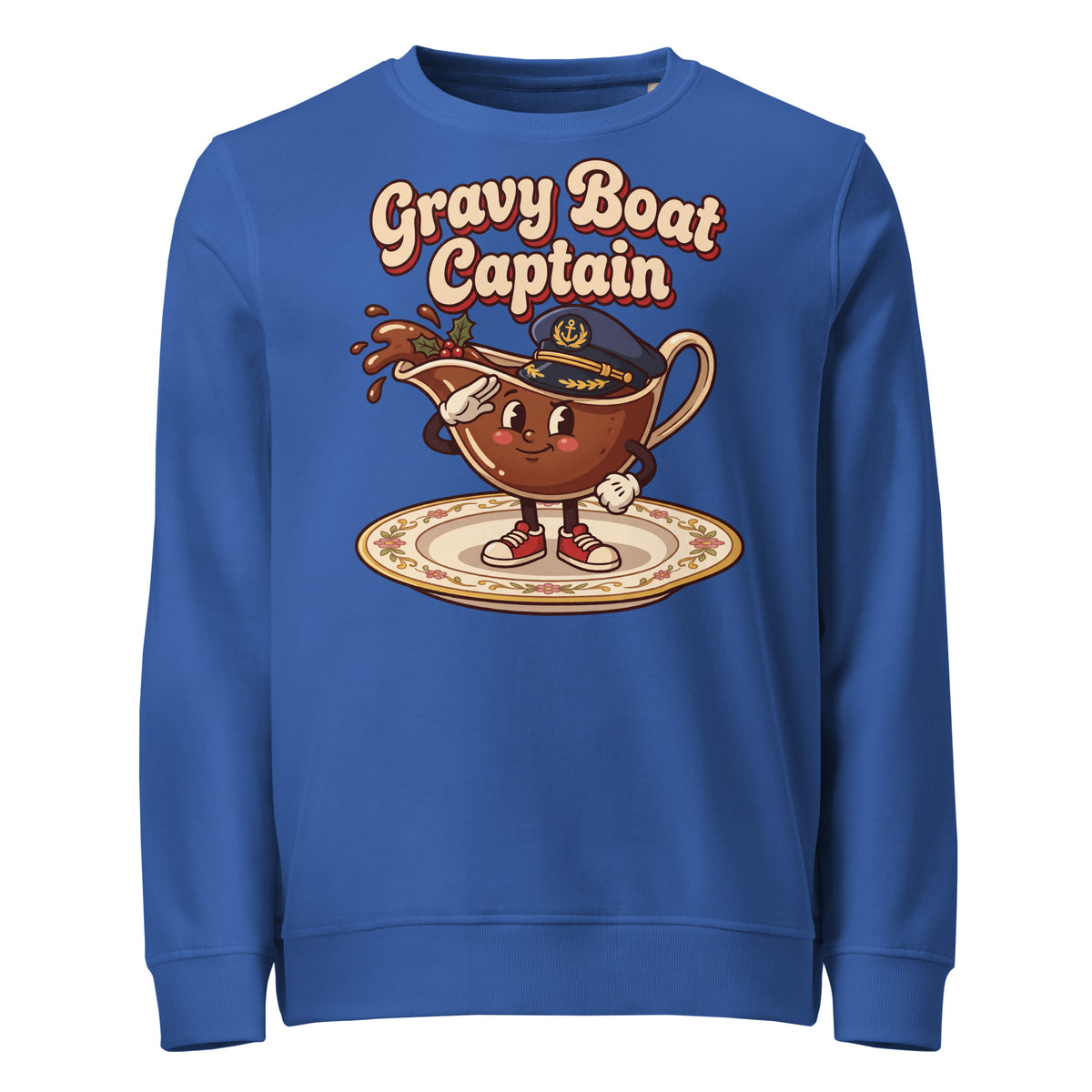 Gravy Boat Captain Christmas Mid-Weight Sweatshirt - Ricki Robin