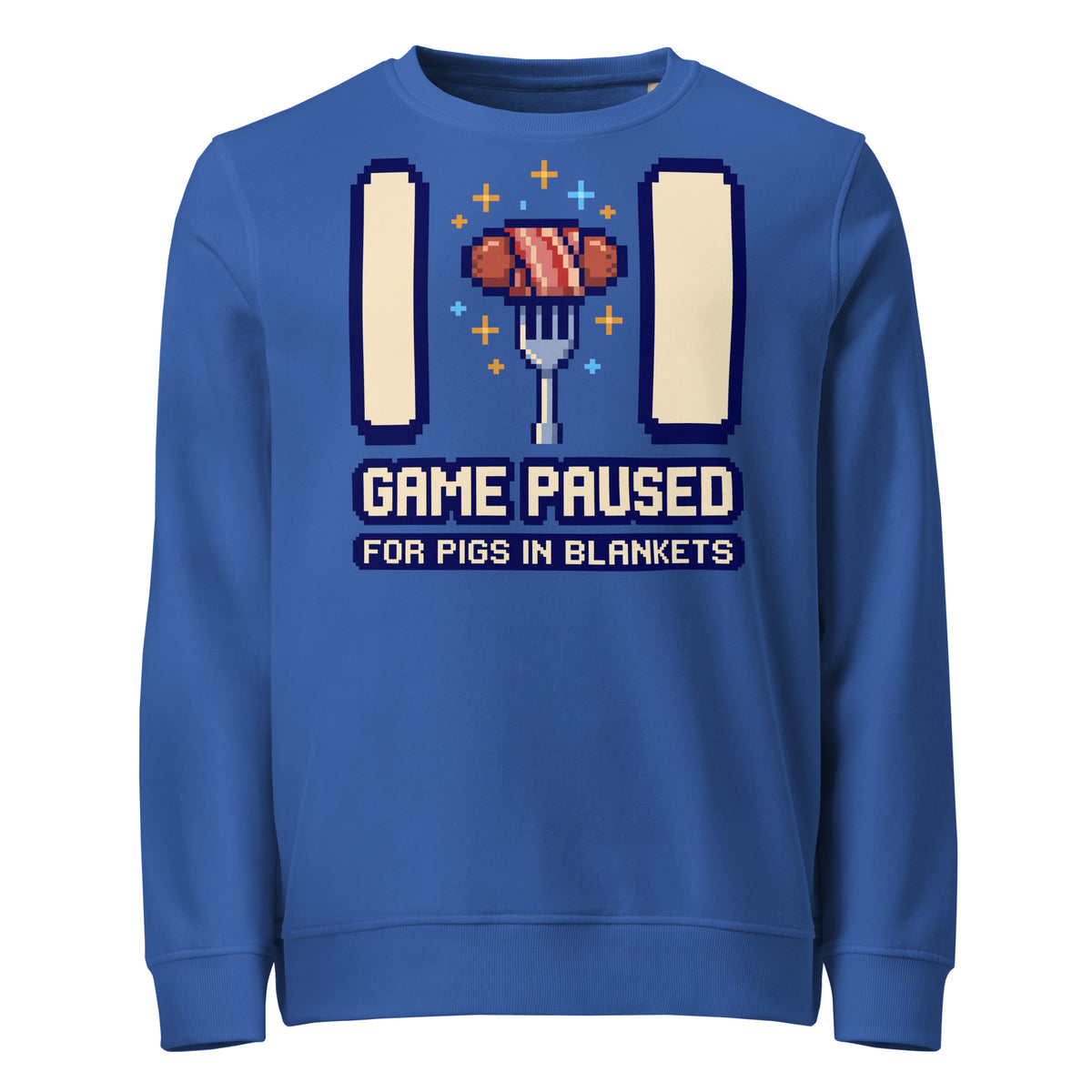 Game Paused For Pigs In Blankets Christmas Mid-Weight Sweatshirt - Ricki Robin
