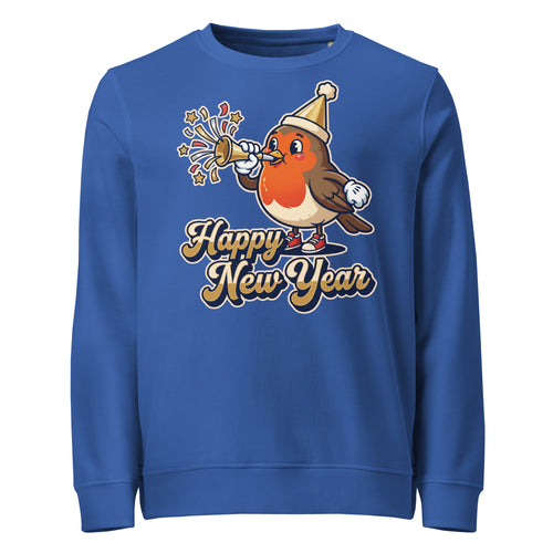 Happy New Year Robin Mid-Weight Sweatshirt - Ricki Robin