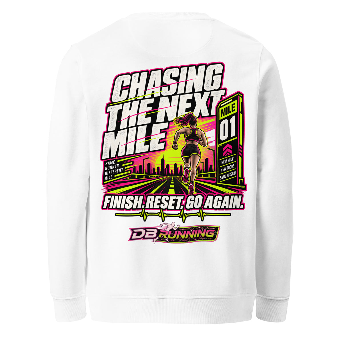 Chasing the Next Mile Female - Mid-Weight Sweatshirt - DB Running