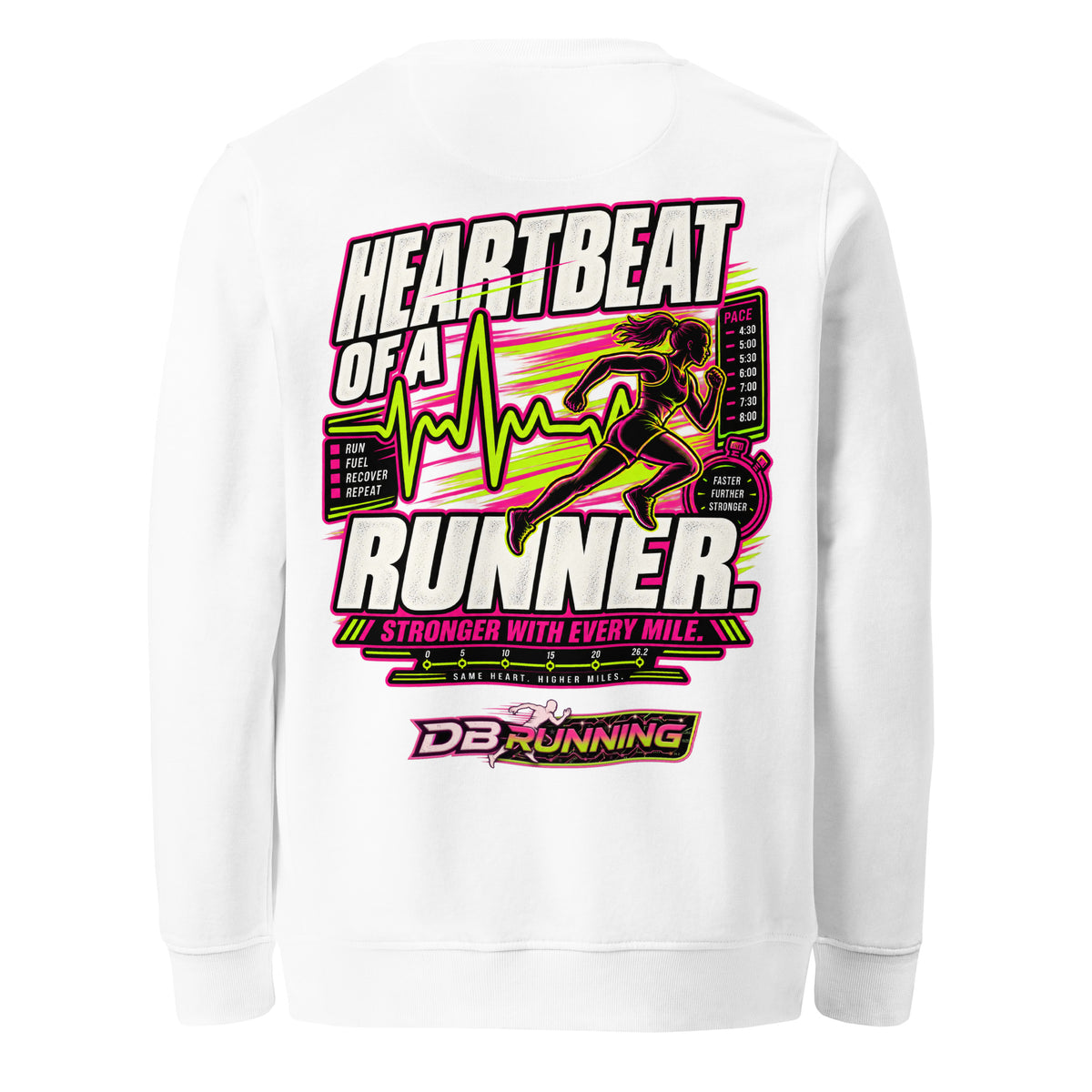 Heartbeat of a Runner Female - Mid-Weight Sweatshirt - DB Running