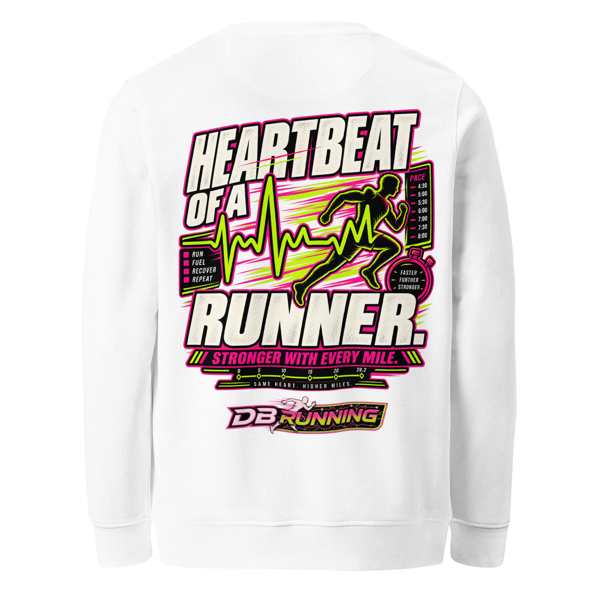 Heartbeat of a Runner Male - Mid-Weight Sweatshirt - DB Running