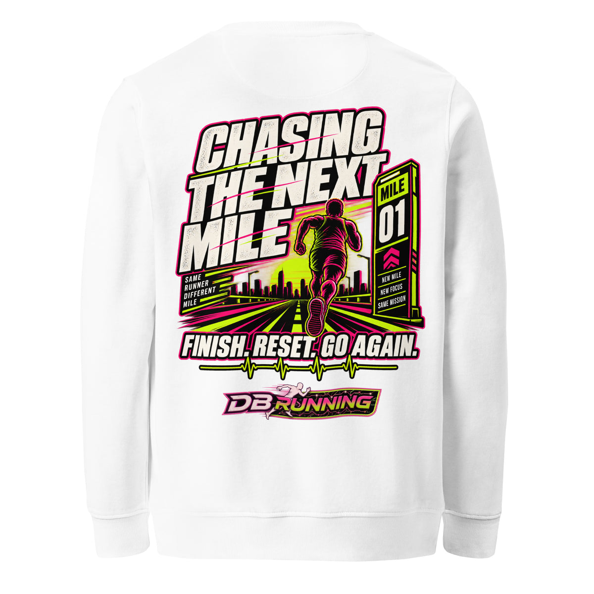 Chasing the Next Mile Male - Mid-Weight Sweatshirt - DB Running