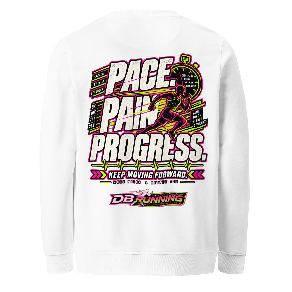 Pace. Pain. Progress Male - Mid-Weight Sweatshirt - DB Running
