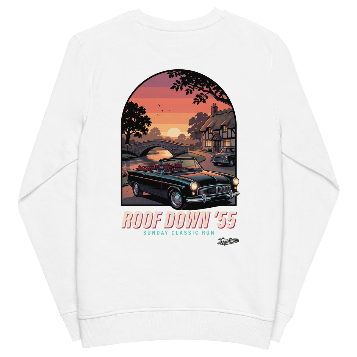 Consul Convertible Roof Down Mid-Weight Sweatshirt - Dean's Classic Cars