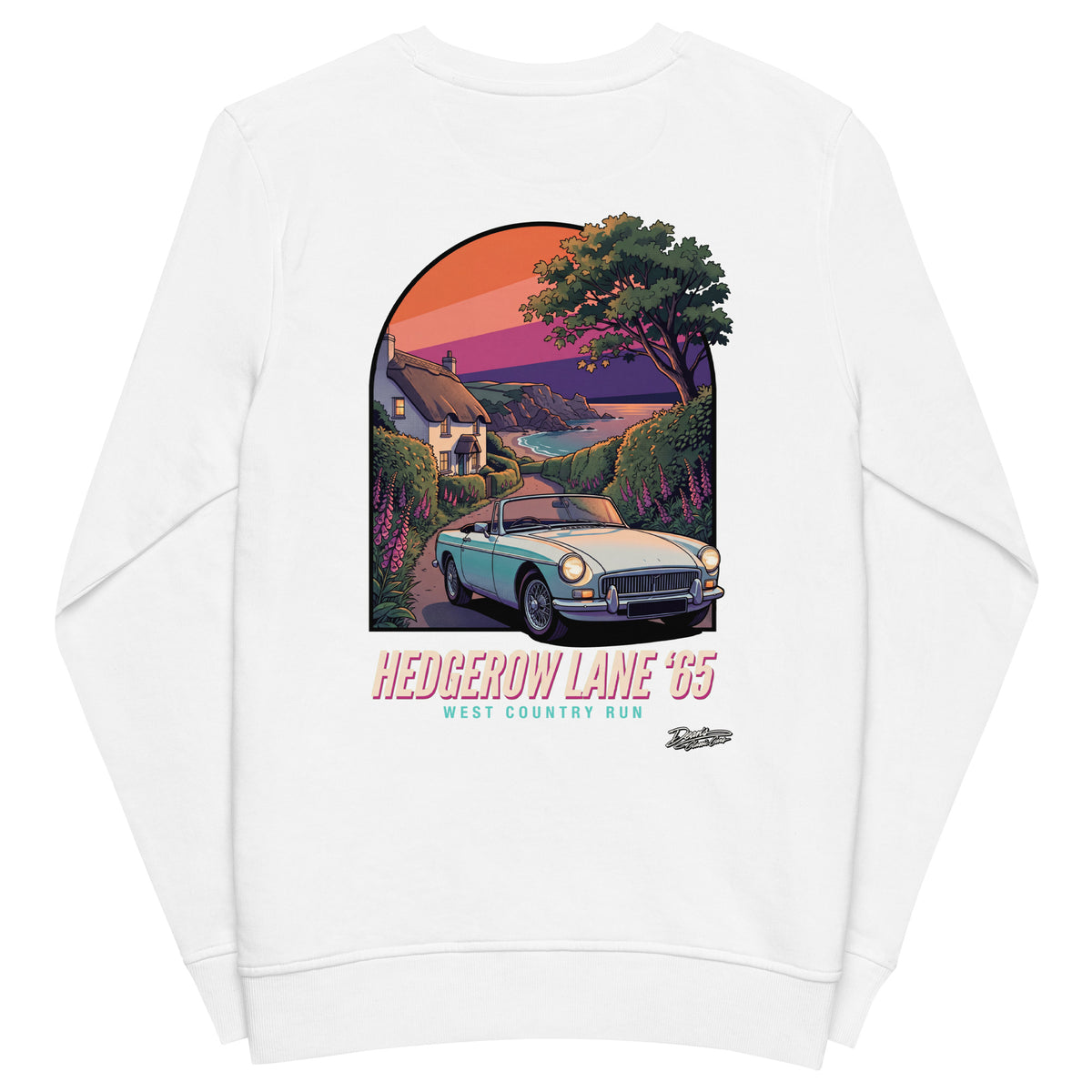 MGB Roadster Hedgerow Lane Mid-Weight Sweatshirt - Dean's Classic Cars