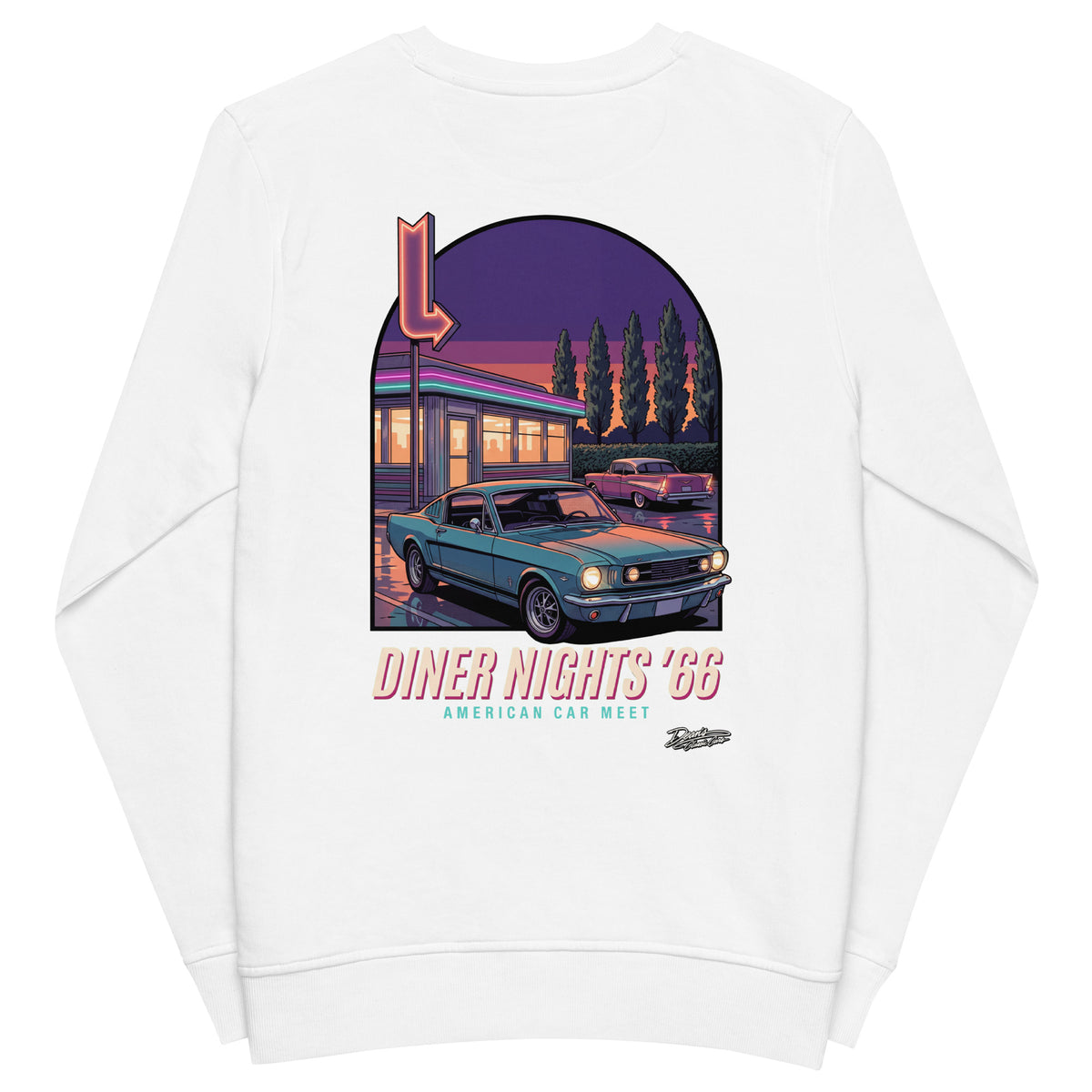 Mustang GT Diner Nights Mid-Weight Sweatshirt - Dean's Classic Cars