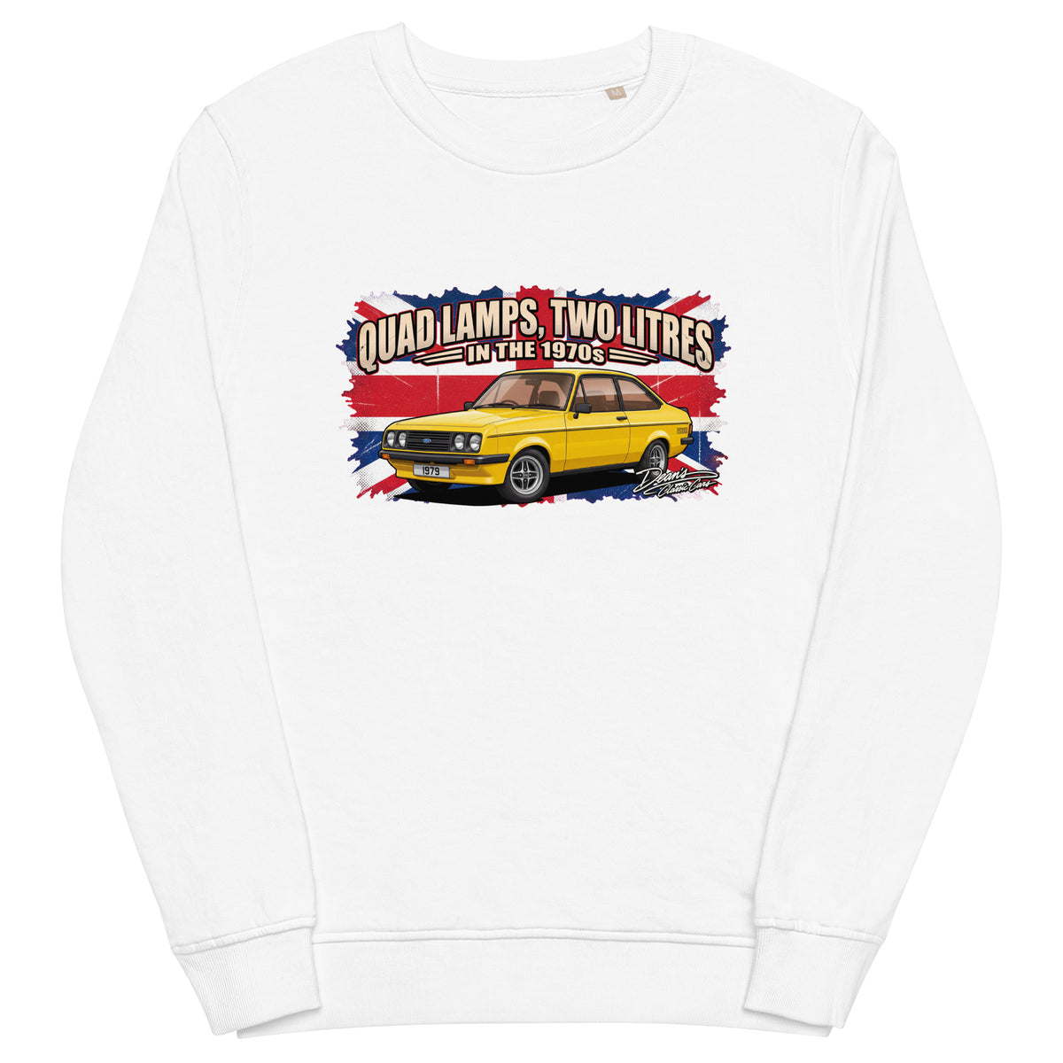 Escort RS2000 Signal Yellow Mid-Weight Sweatshirt - Dean's Classic Cars