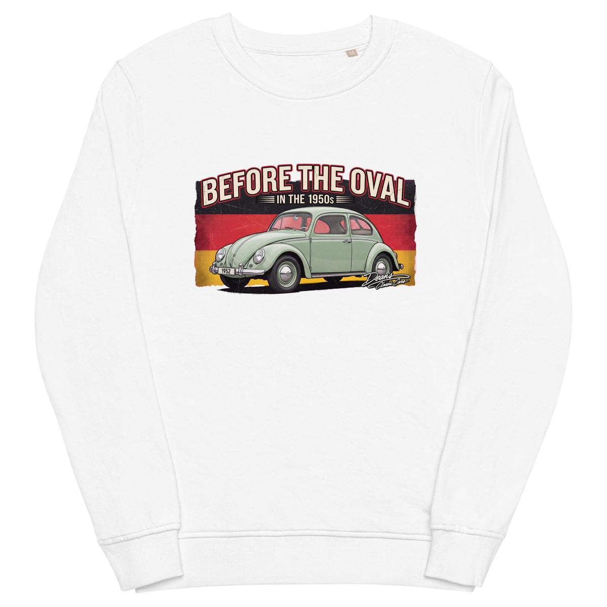 Beetle Split Pastel Green Mid-Weight Sweatshirt - Dean's Classic Cars