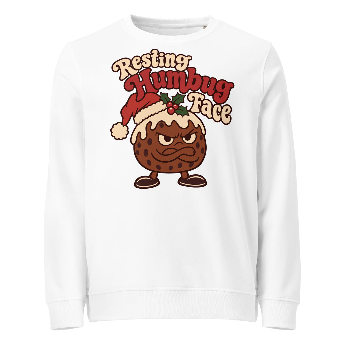 Resting Humbug Face Christmas Mid-Weight Sweatshirt - Ricki Robin