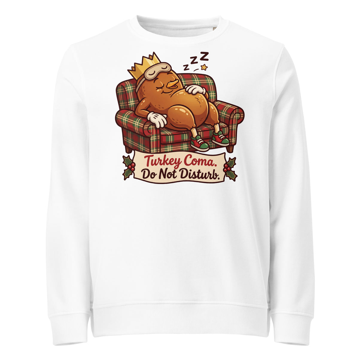 Turkey Coma. Do Not Disturb. Christmas Mid-Weight Sweatshirt - Ricki Robin