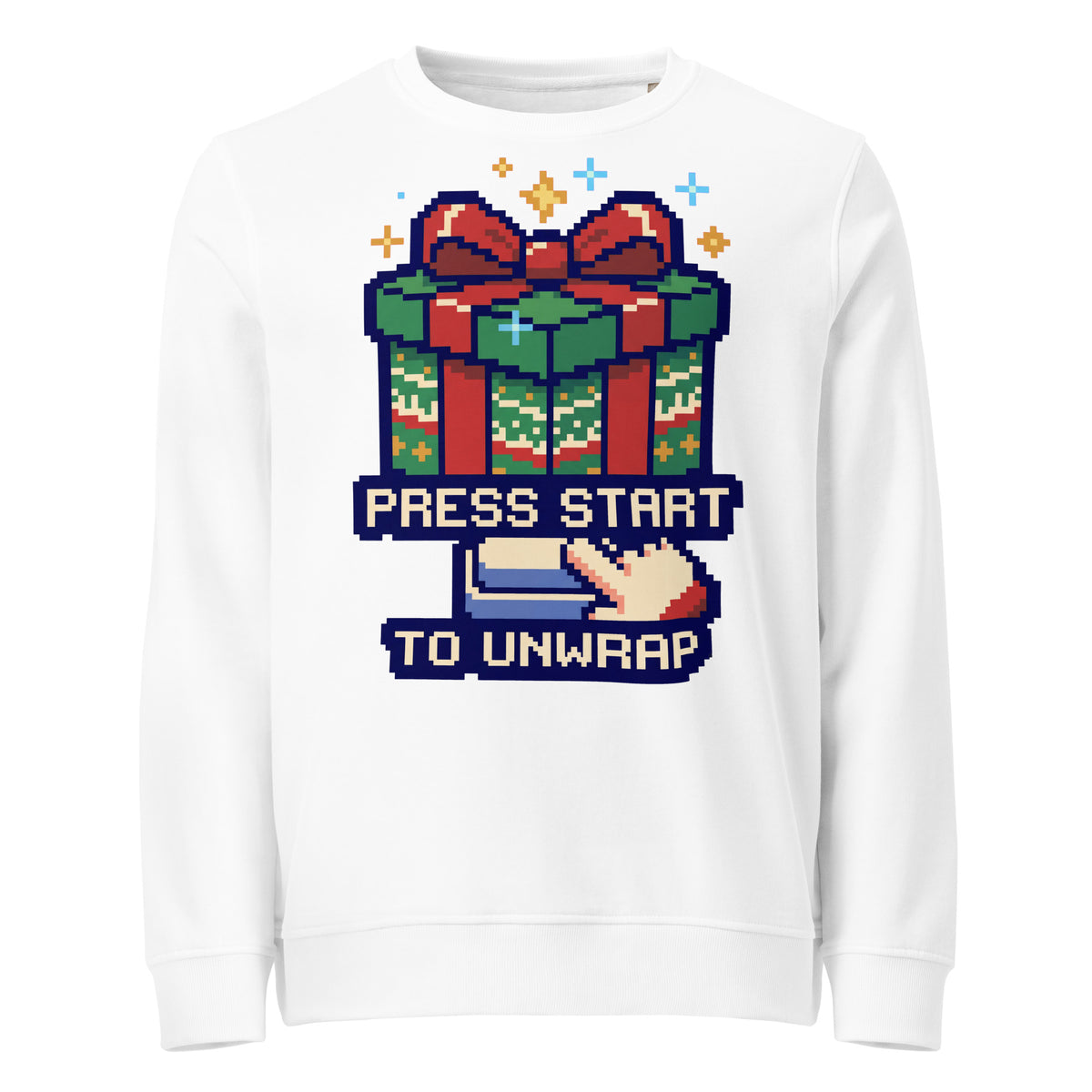 Press Start To Unwrap Christmas Mid-Weight Sweatshirt - Ricki Robin