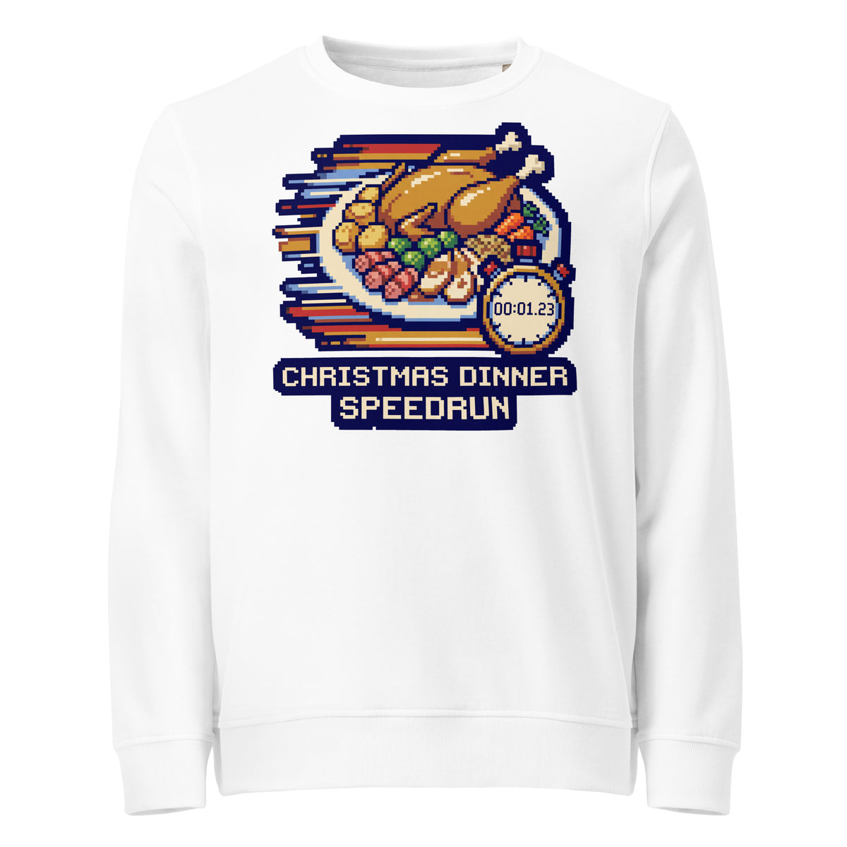 Christmas Dinner Speedrun Mid-Weight Sweatshirt - Ricki Robin