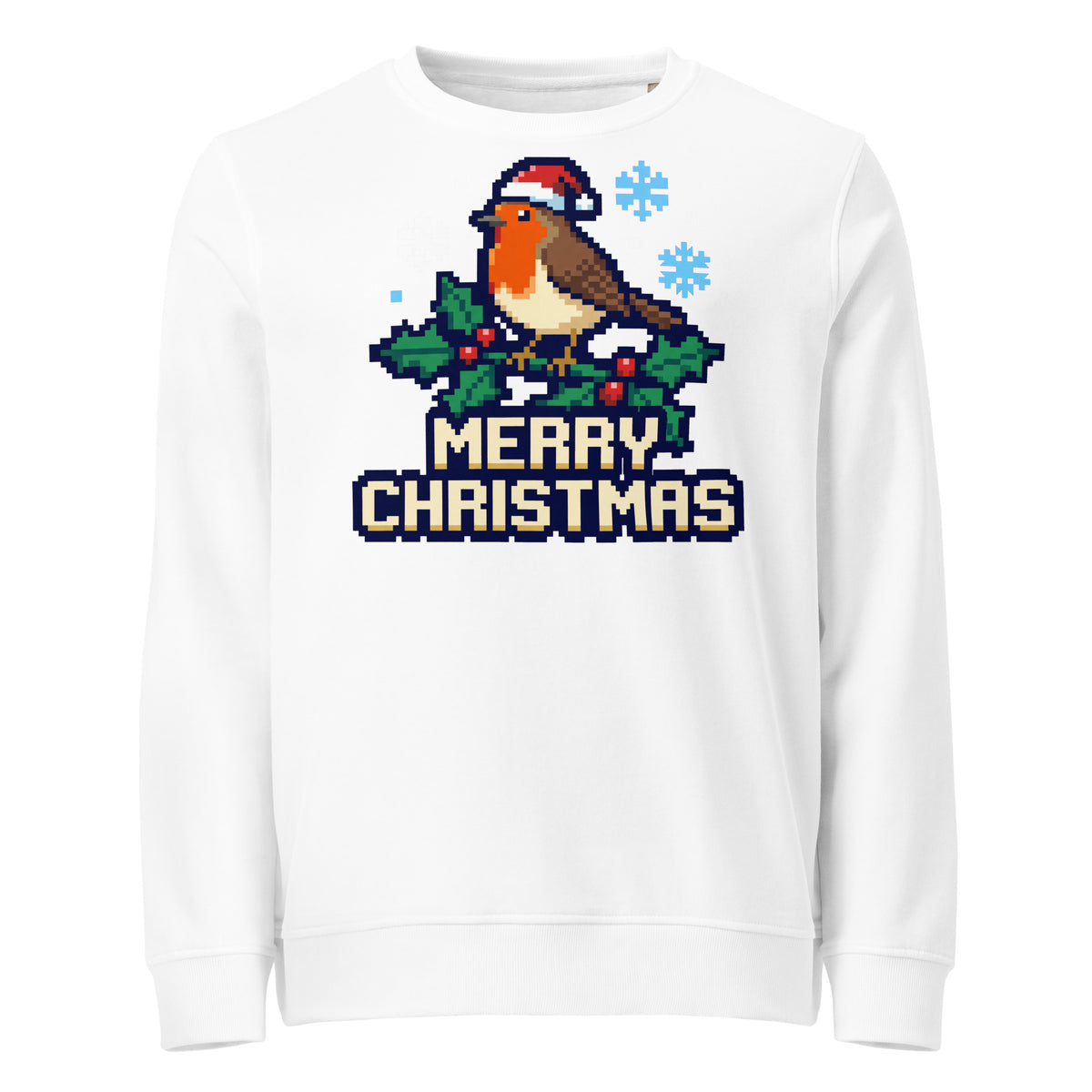 8-Bit Robin Christmas Mid-Weight Sweatshirt - Ricki Robin